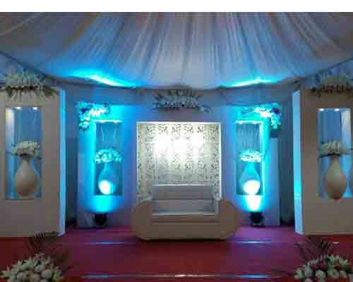 Blue Stage Decoration kerala